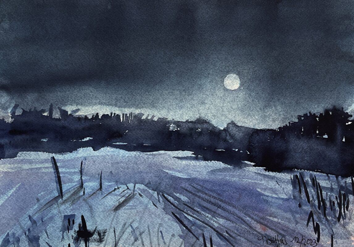 Dusk in wintry Lur